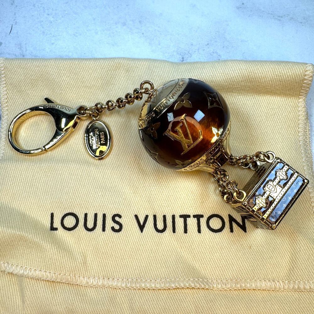 Louis Vuitton Montgolfiere Charm Hot Air Balloon Trunk Bag Keychain LV Monogram - Picture 2 of 16